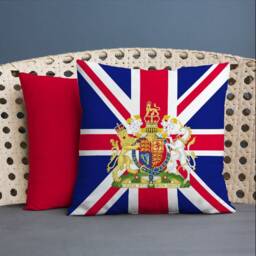 Royal Coat Of Arms - Union Jack Cushion 45cm - thumbnail 2