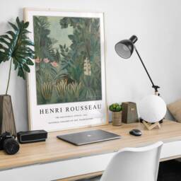 Henri Rousseau Poster, The Equatorial Jungle, Exhibition Print, Floral Wall Art, Animal Gift, A1/A2/A3/A4 - thumbnail 3