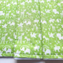 Baby Blanket - Cotton & Plush For Newborn Nursery, Stroller, Car Cute Safari Animals Green - thumbnail 3