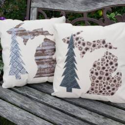 18 Inch Rustic Michigan Pillow - thumbnail 4