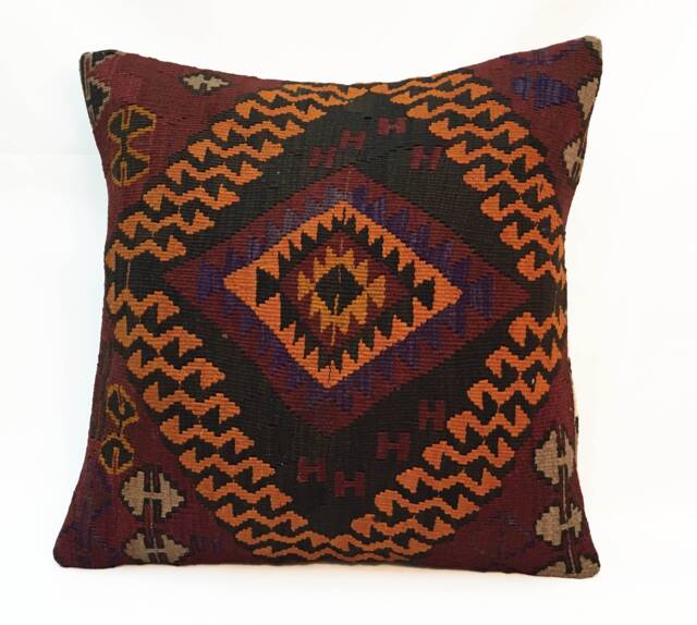 "Kilim Pillow 24x24 Inc , Wool Kilim Cousin From Anatolia, 24""x24" - image 1