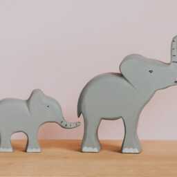 African Wooden Elephant, Handmade Animal, Montessori Toy, Figure Animal, Waldorf Elephant Toy, Safari Animals, Woodland Animals Toy - thumbnail 2
