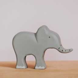 African Wooden Elephant, Handmade Animal, Montessori Toy, Figure Animal, Waldorf Elephant Toy, Safari Animals, Woodland Animals Toy - thumbnail 4