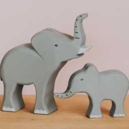 African Wooden Elephant, Handmade Animal, Montessori Toy, Figure Animal, Waldorf Elephant Toy, Safari Animals, Woodland Animals Toy - thumbnail 3
