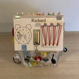 Personalized Led Busy Board - Montessori Sensory Toy For Toddlers - thumbnail 2