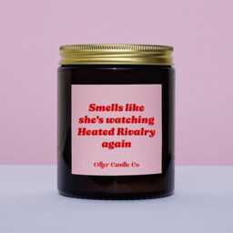 Smells Like She's Watching Heated Rivalry Again Hand Poured Funny Gift Candle Soy Wax For Her Him Birthday