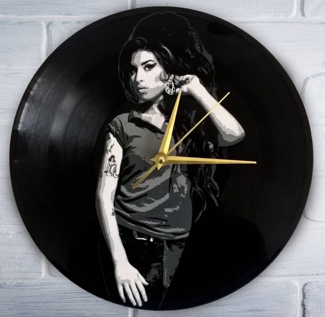 Amy Painted Vinyl Record Clock - image 1