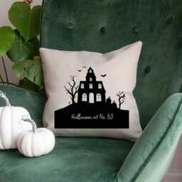 Personalised Halloween Haunted House Cushion Cover - thumbnail 2