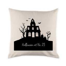 Personalised Halloween Haunted House Cushion Cover - thumbnail 4