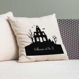 Personalised Halloween Haunted House Cushion Cover - thumbnail 3
