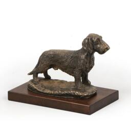 Dachshund - Wirehaired, Dog Wooden Base Statue, Limited Edition, Artdog - thumbnail 2