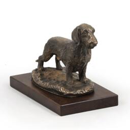 Dachshund - Wirehaired, Dog Wooden Base Statue, Limited Edition, Artdog - thumbnail 1