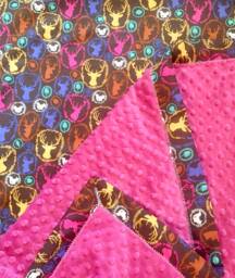 Deer Head Nap Mat Cover With Minky Blanket, Daycare Kinder - thumbnail 1
