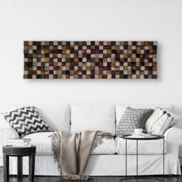 Reclaimed Wood Wall Art - Handmade Mosaic, Rustic Decor - thumbnail 2