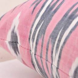 Handmade Ikat Pillow Cover, Accent Cushion 20x20 Inch - thumbnail 3