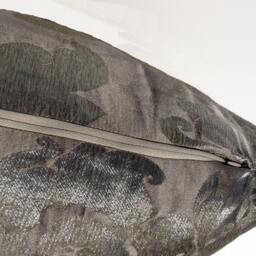 Zelda Damask-In Pewter Or Gilt Colorway-Pillow Cover- Front - Back - thumbnail 3