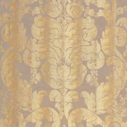 Zelda Damask-In Pewter Or Gilt Colorway-Pillow Cover- Front - Back - thumbnail 2