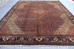 10x13 Afghan Large Medallion Rug Natural Veg Dyes Wool Hand Knotted Rug, Oriental Area Turkish Heriz Design Floral Living Room - thumbnail 1
