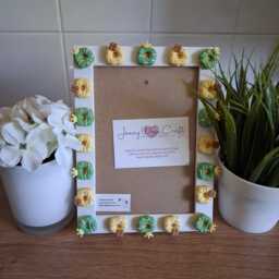 Colourful Resin Donut/Doughnut Decals Photo Frame 5 X 7 Inches