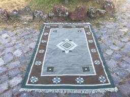 Rug Kilim, Vintage Aztec Turkish Green Rugs For Nursery, 3, 8x5, 7 Ft Small Bathroom Kilim - thumbnail 1