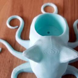 Octocat Octopus Cat 3D Printed Planter - thumbnail 3