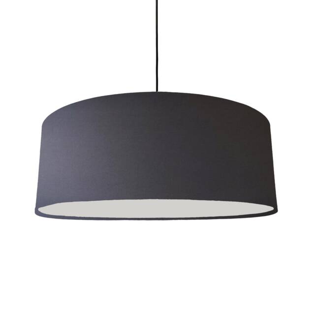 Extra Large Dark Grey Cotton Lampshade With Diffuser - image 1