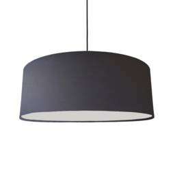 Extra Large Dark Grey Cotton Lampshade With Diffuser - thumbnail 1