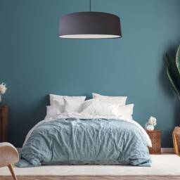 Extra Large Dark Grey Cotton Lampshade With Diffuser - thumbnail 2