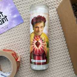 Saint Columbo Prayer Candle Scented Vegan Soy Wax, 120Hr Burn - thumbnail 2