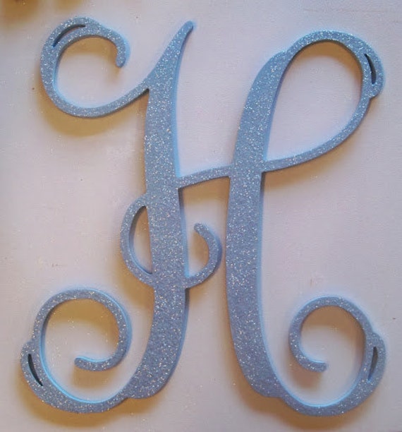 24 Inch Custom Nursery Wall Letters- Baby Girl Decor- Personalized Name- Wooden Hanging Letters - Glittered