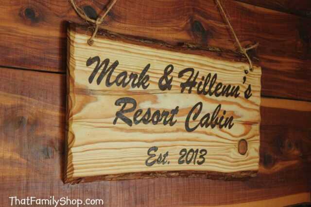 Custom Woodburned Sign Rustic Plaque Names Cabin Decor Wall Hanging Personalized 5Th Anniversary Wood Gift - image 1