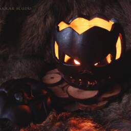 Ceramic Pumpkin Jack-O'-Lantern - thumbnail 4