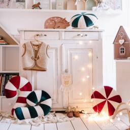 "Set Of 3 Christmas Cushions ""Lollipops" - thumbnail 3