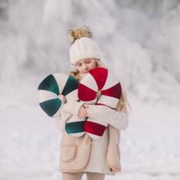 "Set Of 3 Christmas Cushions ""Lollipops" - thumbnail 2