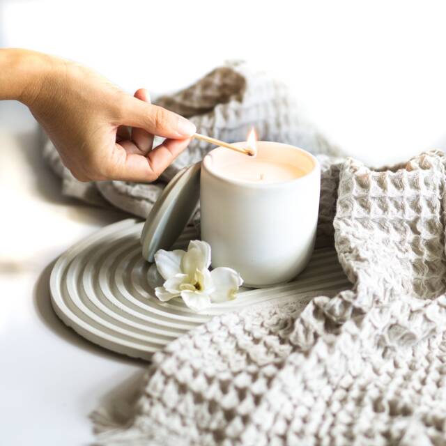 Gardenia Candle, Concrete Candle, Floral Luxury Handmade All Natural Phthalate Free, Coconut Wax Candle - image 1