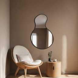 Soft Curve Nursery Mirror, Scandinavian Wall Art, Modern Decor - thumbnail 3