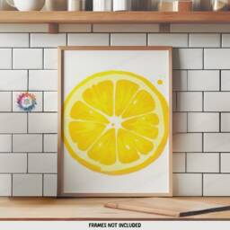Minimal Kitchen Fruit Prints - Set Of 3 Wall Art - Lemon, Orange, Lime Dining Room Decor Home Posters Gallery Print - thumbnail 3