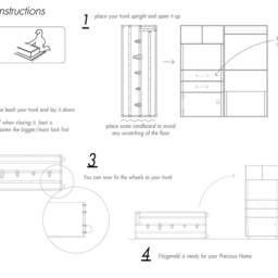 Vintage Style Desk Steamer Trunk - Elegant Home Office Luxury Bookcase _ Fitzgerald - thumbnail 4