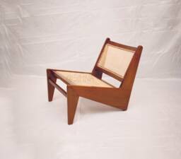 Pierre Jeanneret Kangaroo Chair, Mid Century Teak & Cane Lounge Handwoven Rattan Easy Chandigarh Pj Replica Handmade India