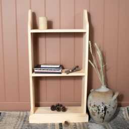 Free Stand Bookcase Solid Wood Oiled Finish