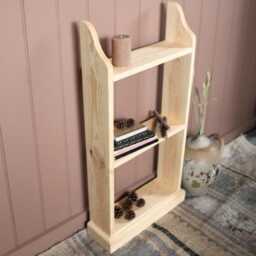 Free Stand Bookcase Solid Wood Oiled Finish - thumbnail 2