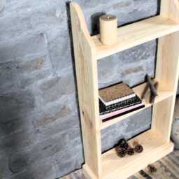 Free Stand Bookcase Solid Wood Oiled Finish - thumbnail 4