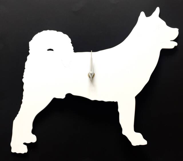 Akita Dog Wall Clock in White - image 1