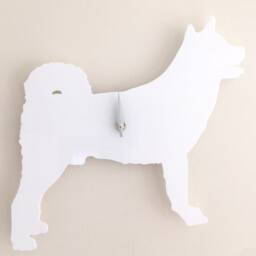 Akita Dog Wall Clock in White - thumbnail 3