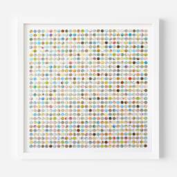 Original Map Dots Artwork, Geometric Spot Art. 3D Wood Collage, Large Scale Art For Interiors - thumbnail 1