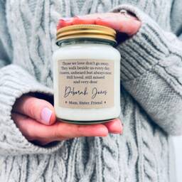 Personalised Memorial Candle Those We Love Poem, Sympathy Gift - thumbnail 2