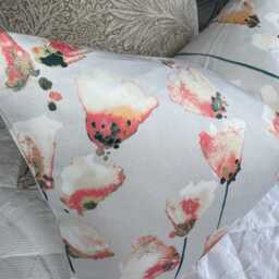 Floral Blush Cushion Cover, Decorative Pillow Cover For Sofa Bed 12x 20, Satin Cotton Case, Handmade Honor Fabric Romo - thumbnail 2