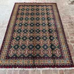 6x9 Handmade Hand-Knotted Afghan Wool Rug - Authentic Tribal Geometric Carpet Large Oriental Area For Living Room Or Bedroom Decor - thumbnail 2