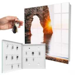 Rock Arch Key Cabinet For Home, Orange Industrial Box, Photographic Nature, Lovers Of Nature & Peace - thumbnail 2