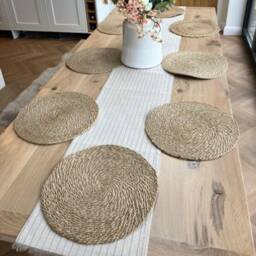 Boscobel - Solid Oak Trestle Dining Table Thick Legs - thumbnail 4